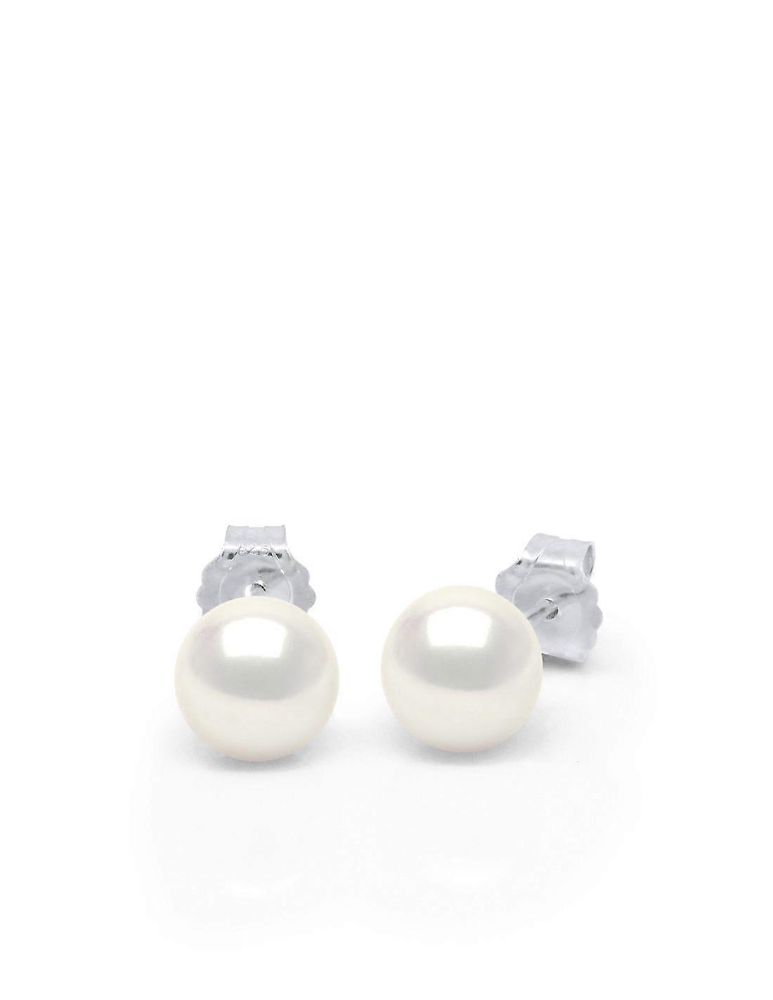 Weiße Kulturperlenohrringe - Silber - MIMI