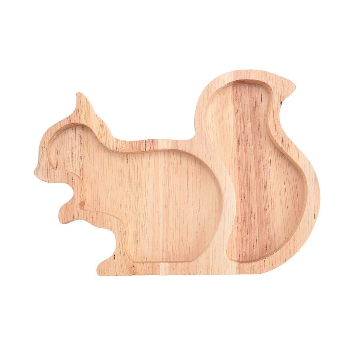 A-Snack Plate Space-Saving Storing Wooden Snack Tray Pear Fruit Tray