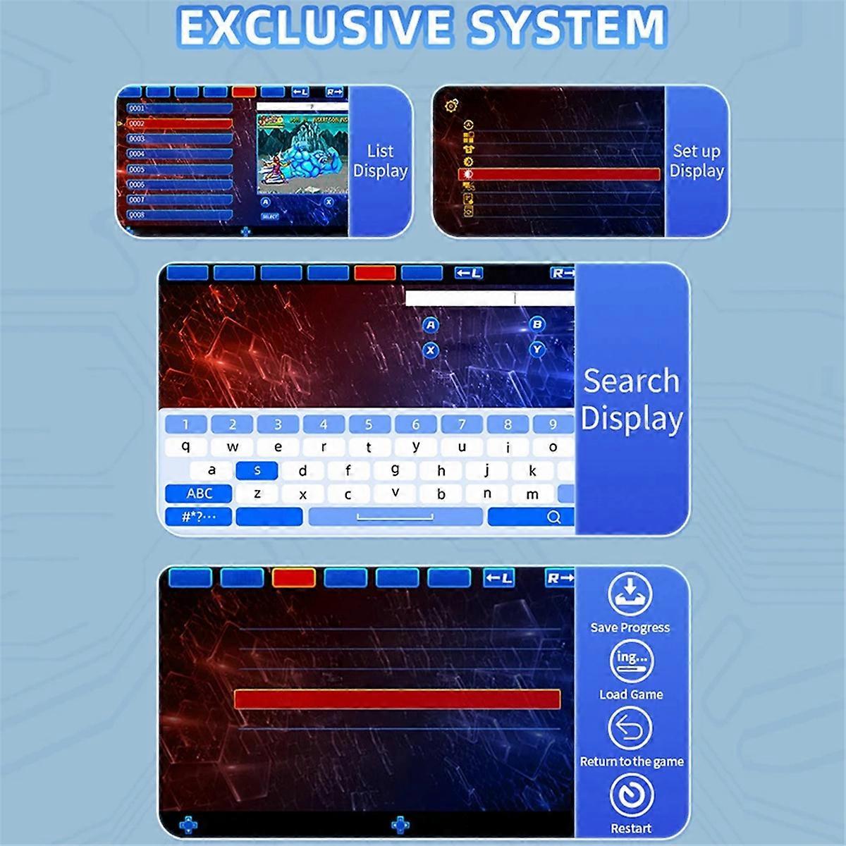 X39Pro Retro Video Game Console 32GB 4.5 Inch Screen Support 2-Player Games Handheld Gamepad Childre