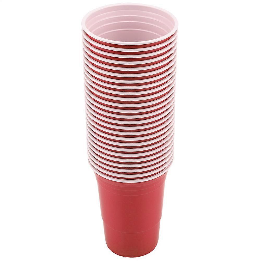Beer Pong Set Beer Pong Drinking Game Set Beer Pong Cups-25 Cups(Red)