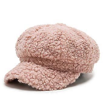 Retro Beret Multi Color Artist Hat Classic Painter Hat Leisure Octagonal Hat Lamb Wool for Spring Fall Winter Daily Wear  White