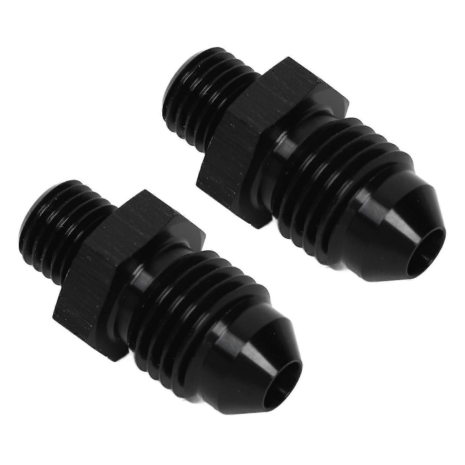 1 Pair AN4 to M8 Oil Cooler Fitting Adapter Black Universal Cooler Hose Fitting for Car