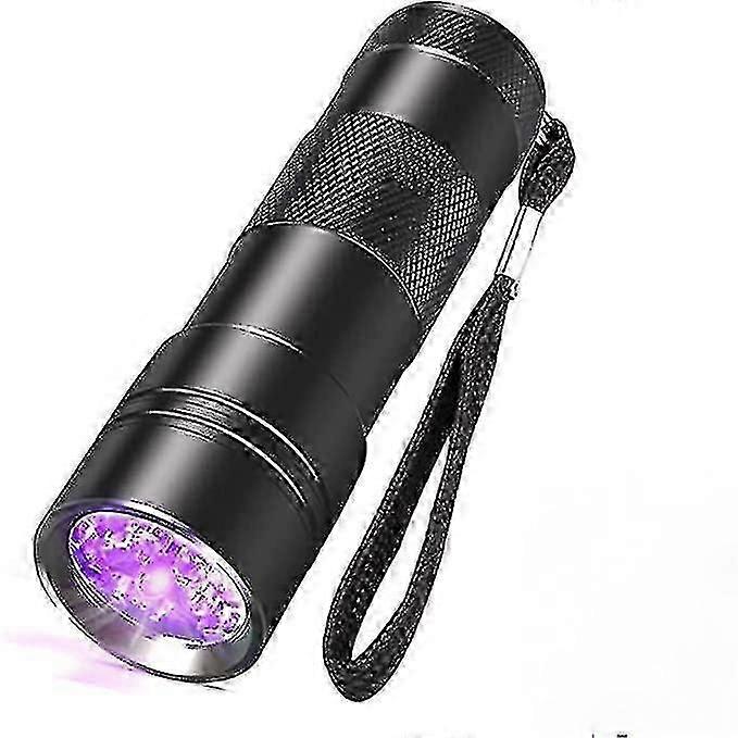 12 LED UV Black Light Torch Professional Handheld 395nm Urine Detector - 1 Pack