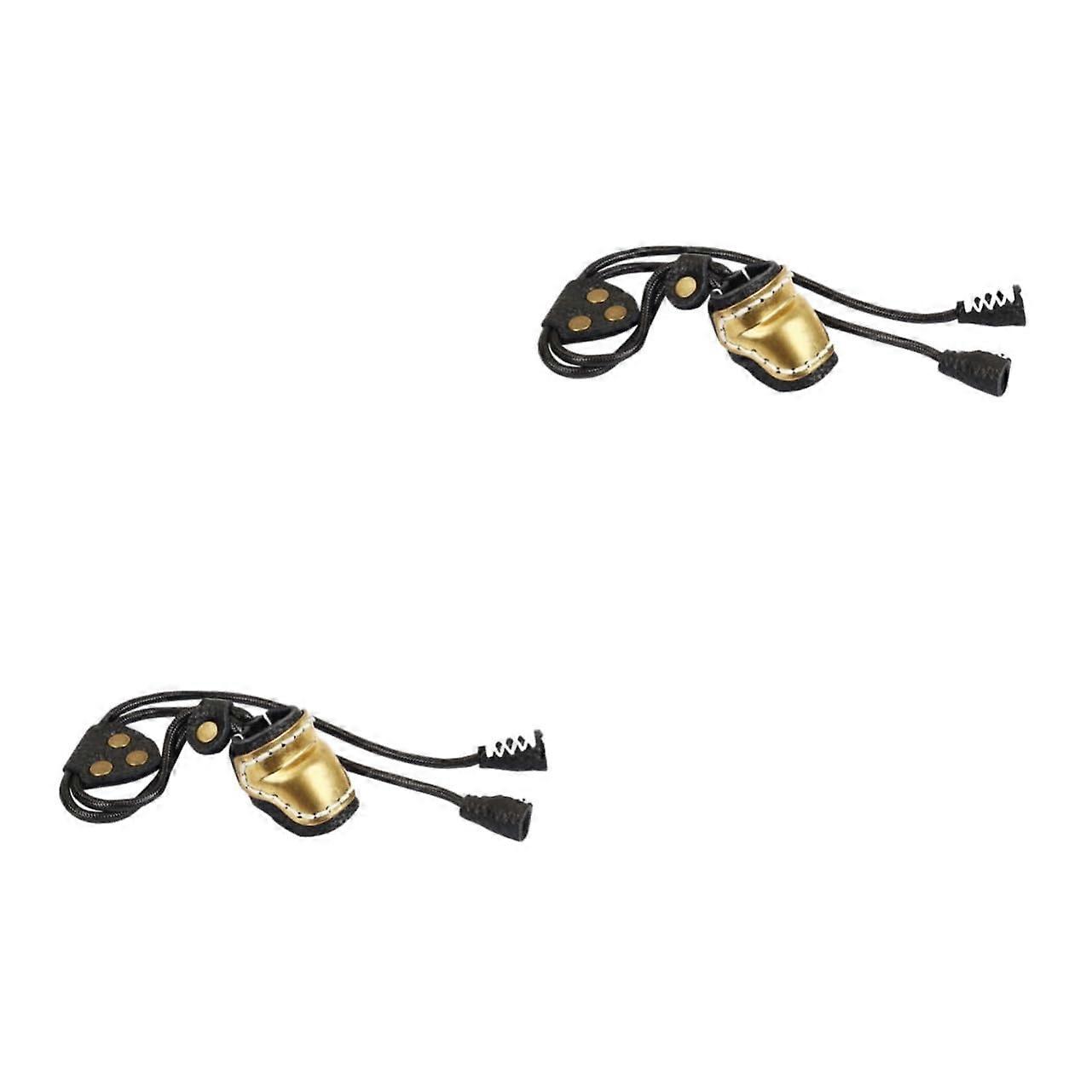 2pcs Archery Thumb Archery Glove Brass Material Finger Protection for Archery Activities