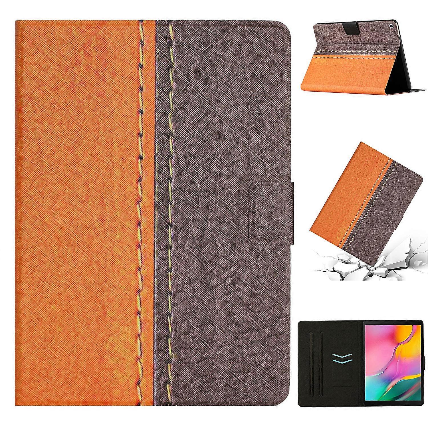 For Samsung Galaxy Tab A 10.1 2019 T510 Stitching Solid Color Smart Leather Tablet Case