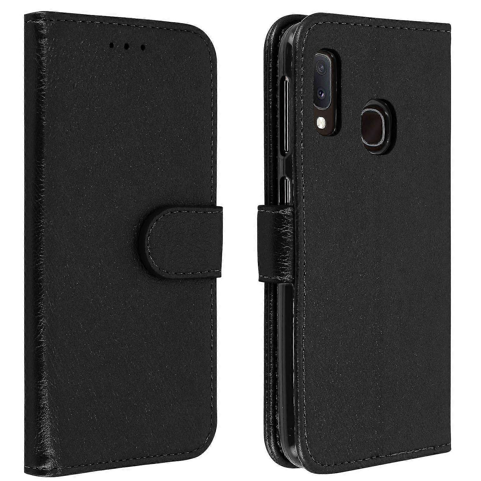 Flip wallet case, magnetic cover with stand for Galaxy A20e - Rose gold