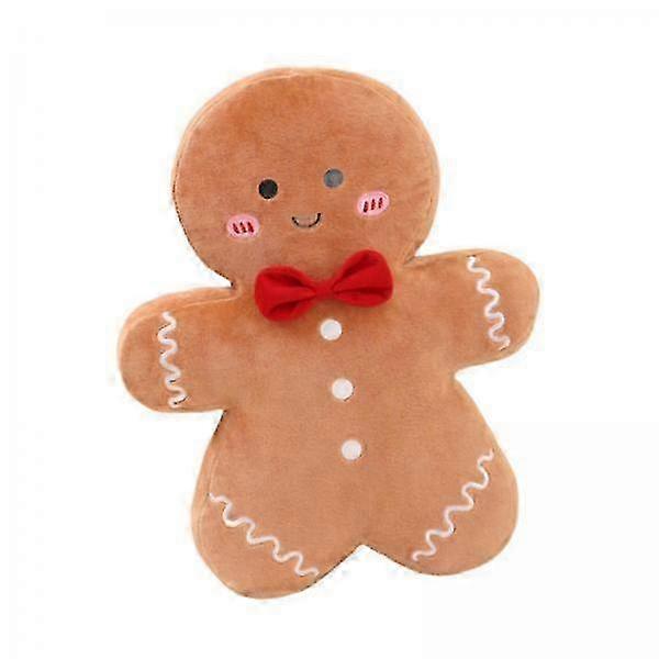 2 Pack Gingerbread Man Christmas Throw Pillows Soft Bedroom Decor Light Brown