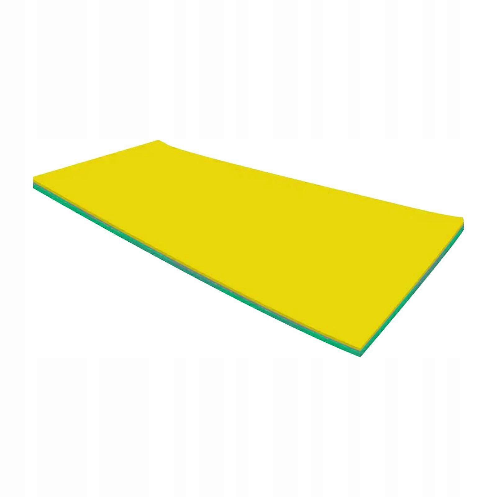 Water Floating Mat 2 Layer Float Raft Summer Outside High Yellow Green