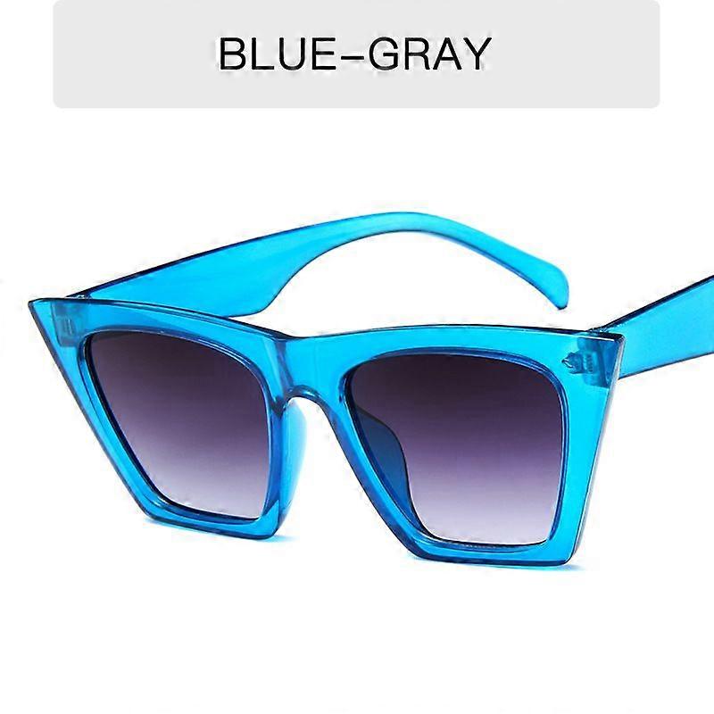New Men's Retro Square Glasses Personality Cat Eye Color Ladies Big Frame Sunglasses Trend All-match Sunglasses