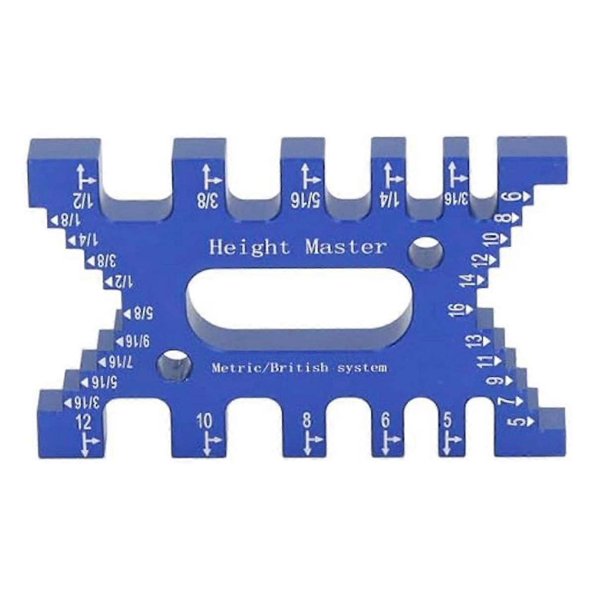 Dovetail Jig Tenon Caliper,Aluminum Alloy Scale Measuring Tool Woodworking Saw Table Machine for Router and Table Saw-B