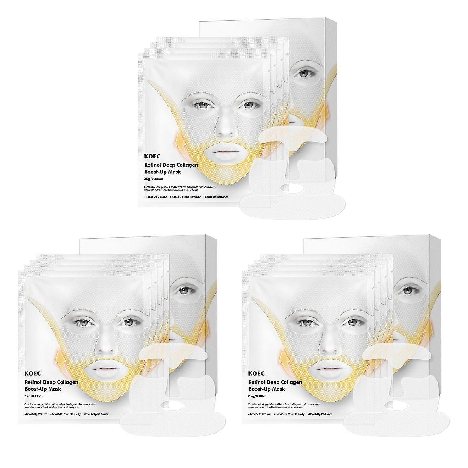Deep Collagen Retinol Tension Boost Up Mask, Face Tightening Lifting Mask for V-Line, Smile Line & Forehead Wrinkles