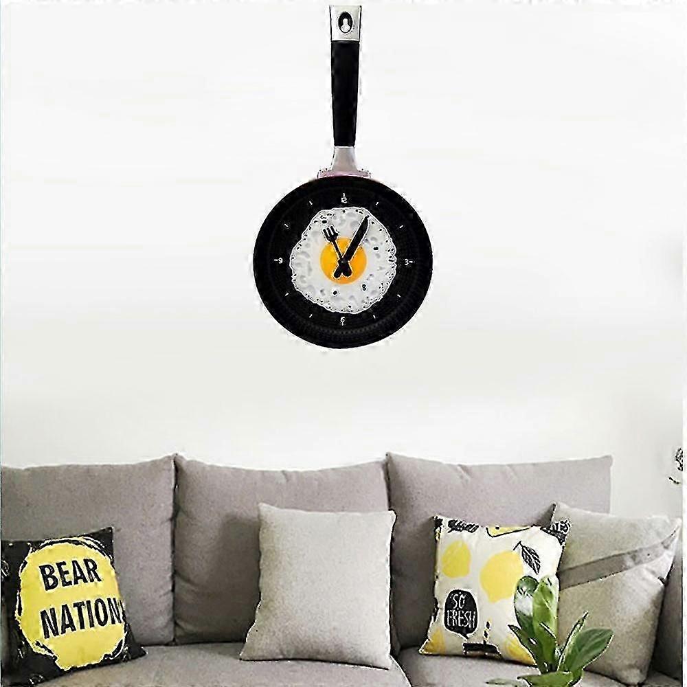 Fried Egg Pan Shape Decorative Wall Clock