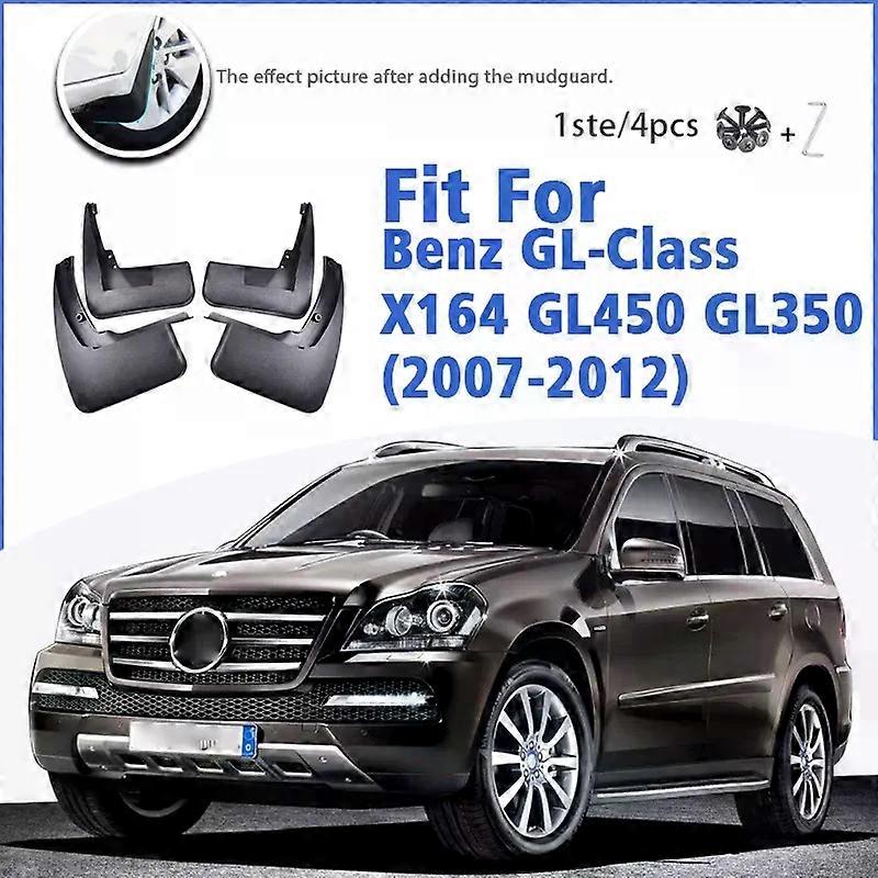 High quality2007-2012 For Benz GL Class X164 GL450 GL350 Mud Flap Guards Splash Mudguard Fender Mudflaps Car Accessories Front Rear 4pcs