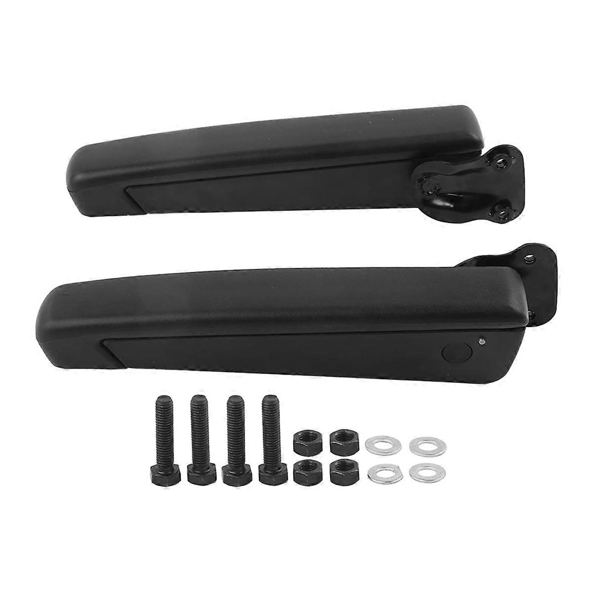 1 Pair Car Armrest Adjustable Angle Seat Armrest Shockproof PU Sponge Black Universal Replacement Ca