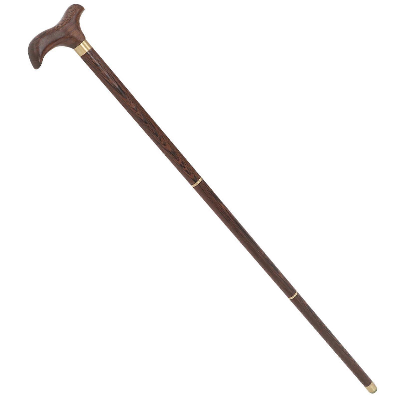 Wood Walking Cane for Seniors Hiking Stick with Antislip Handle for Enhanced Grip