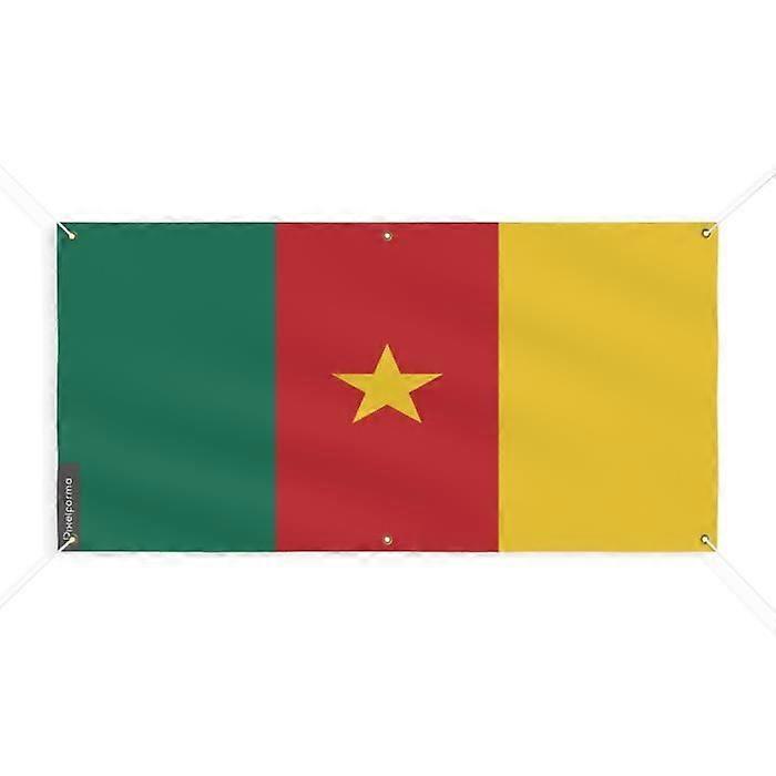 Cameroon Flag Banner 6 Grommets 160x320cm Polyester
