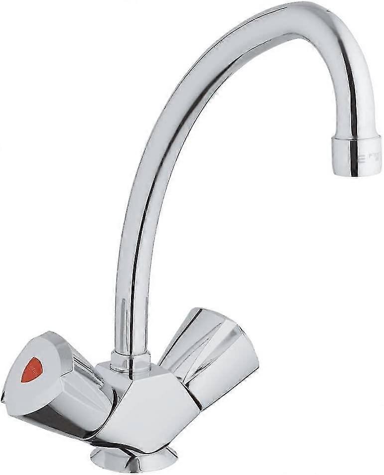 Kitchen sink mixer tap, solid and durable, easy installation and maintenance, chrome, 28 * 10cm