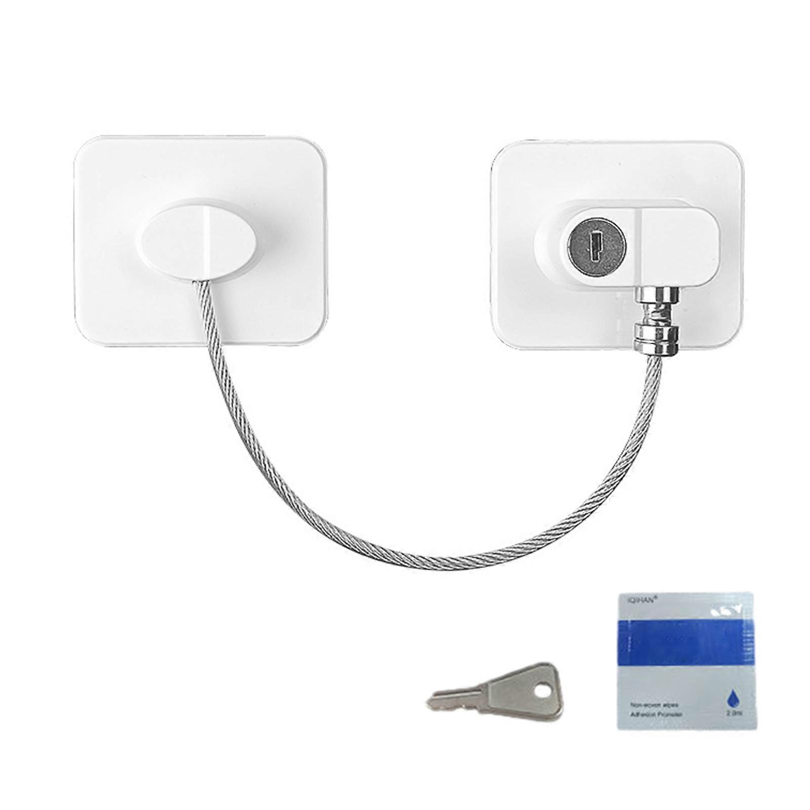 Child Safety Lock for Fridge and Windows No Drilling Needed Multifunctional Home Windows Limiter Latches Childproof White