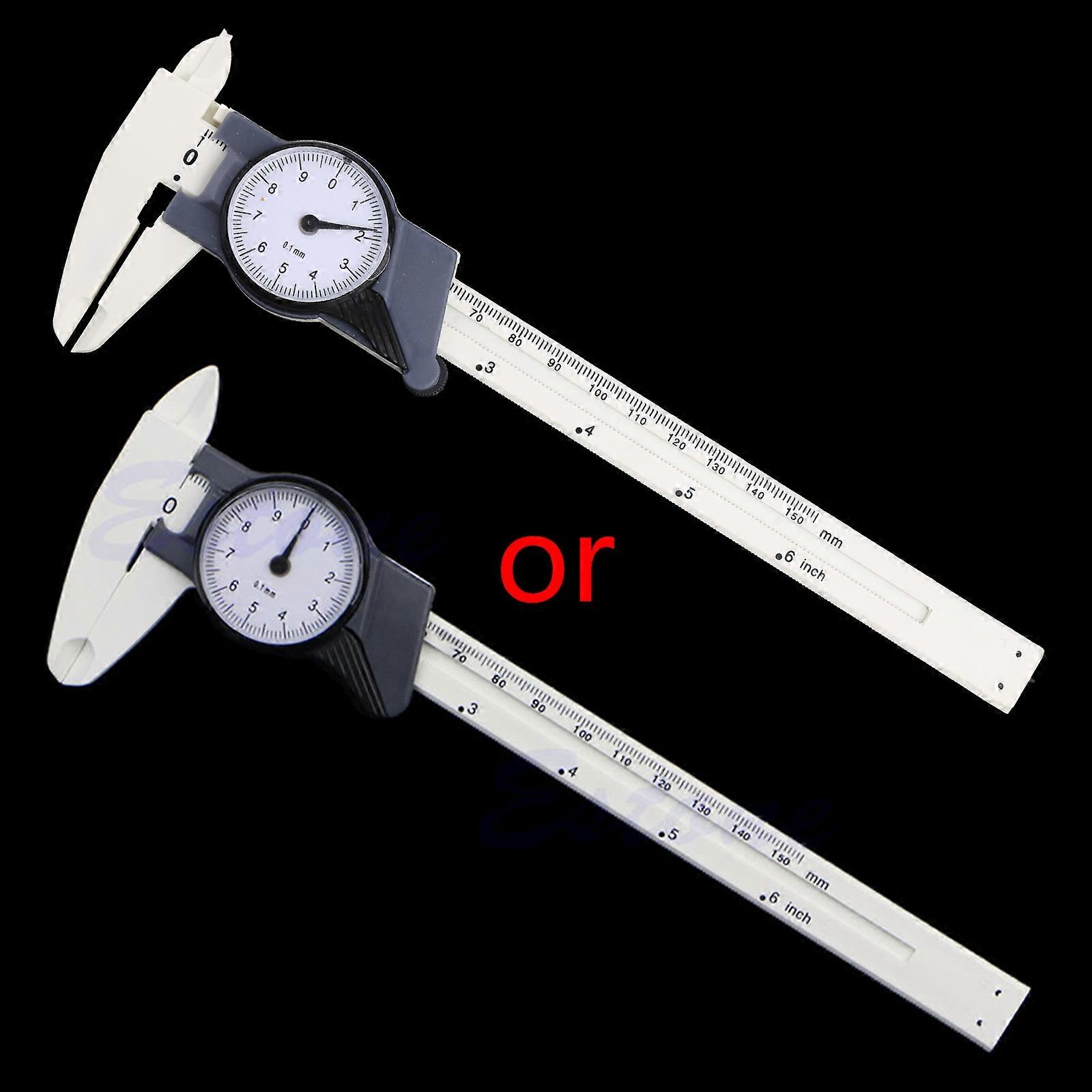 Dial Caliper Vernier Dial Caliper 0-150mm 6inch Measuring Tool 4 Way Tester Detector Micrometer 0.1mm for Indoor Outdoor
