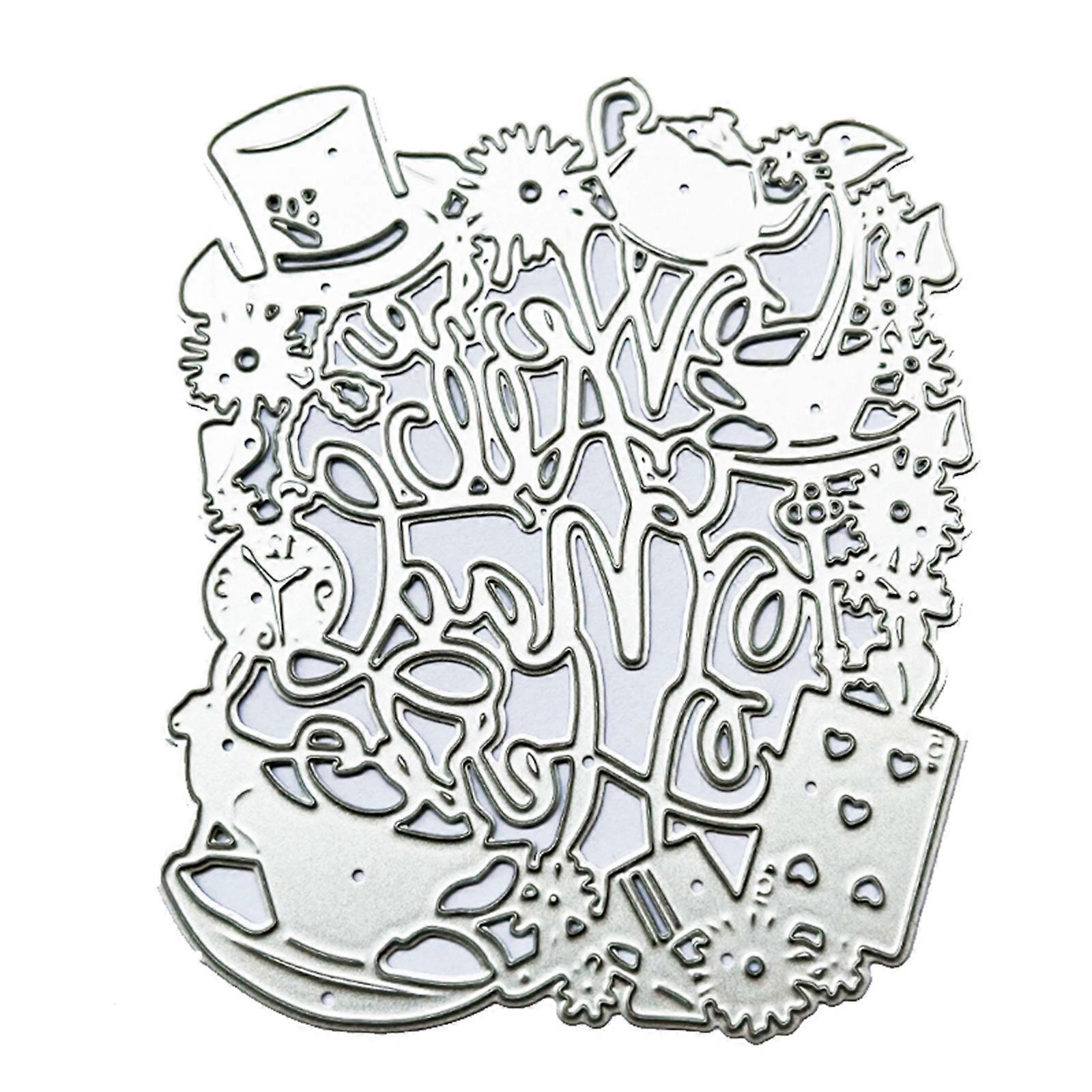 Poker Card and Tea Set Letters Flower Frame Metal Cutting Dies Stencil DIY Scrapbooking Embossing Tool Die Cuts Template Multicolor