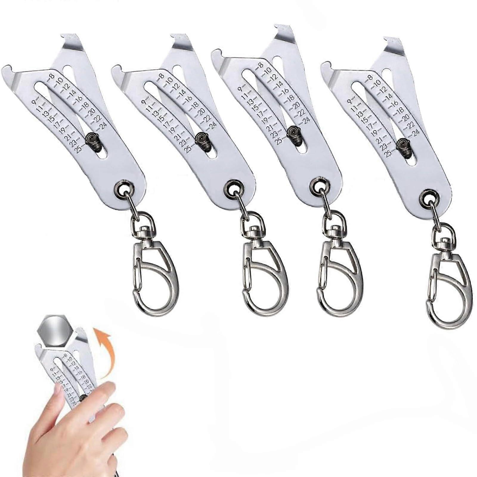 Upgrade Precise Thread Size Checker Keychain,Nut and Bolt Sizer Gauge 5/16'–1' and 8mm–25mm