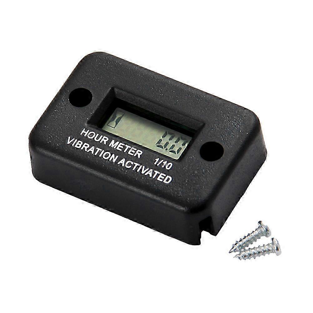 Digital Motorcykel Varvräknare Timmätare Vibration Timer Gasmotor Mätare 5,4X3,65cm