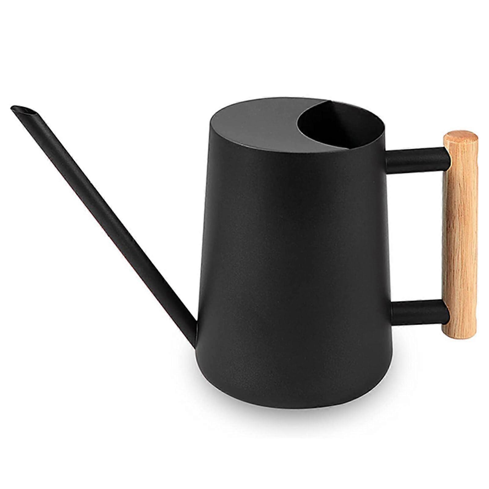 Indoor Watering Can 35 oz with Long Spout Wooden Handle for Plants