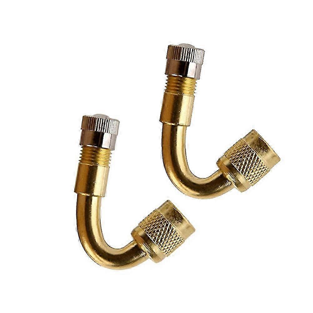 2 Pcs Air Chuck 90 Degree Valve Extender Valve Extension Adapter Valve Stem Extension Adapter 90 Deg