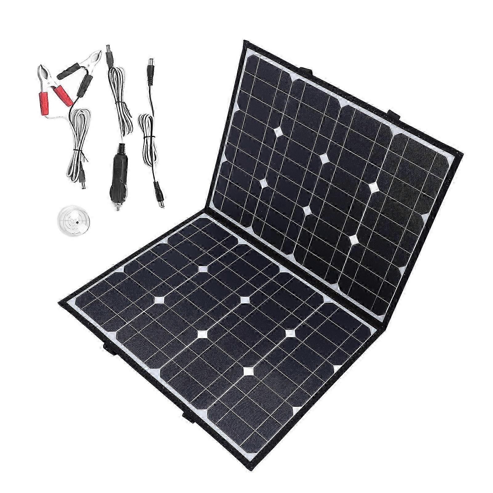 200W Foldable Solar Panel 18v 5a Monocrystalline Dual Usb Portable Foldable Solar Charger Kit With Solar Angle Guide For Outdoor