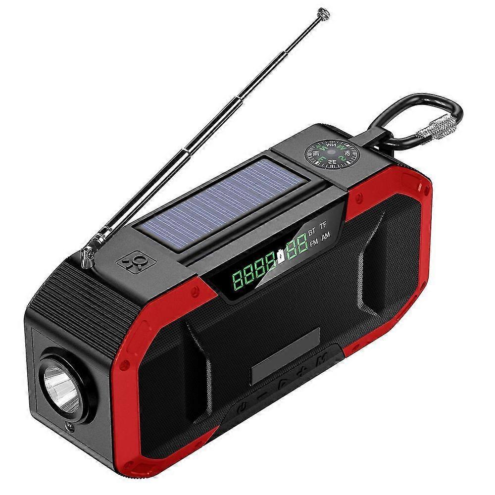 Radio portatile AM / FM / SW a 3 bande con power bank da 5000 mAh, torcia e allarme SOS