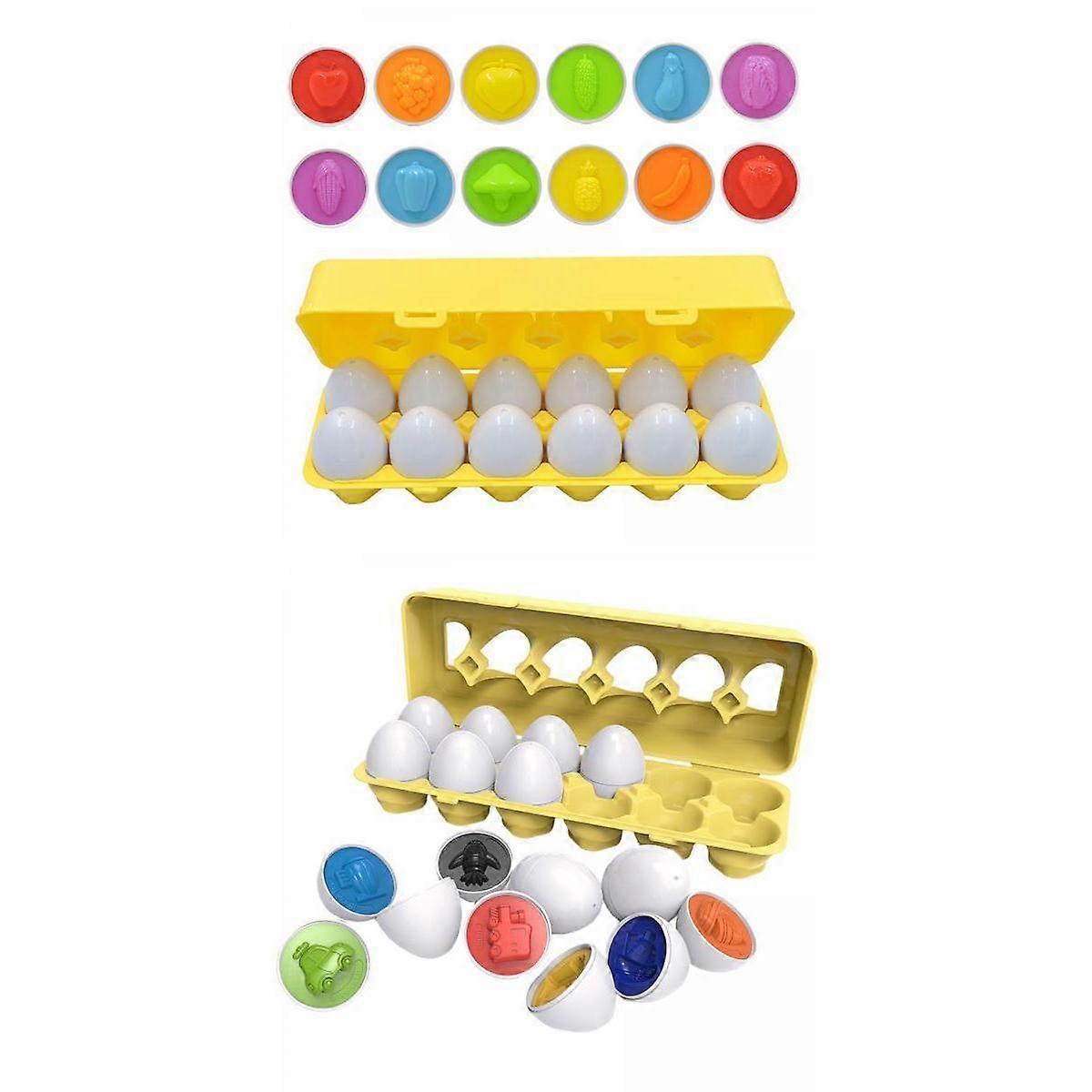 2 Set Montessori Sorter Fun Matching Egg Educational