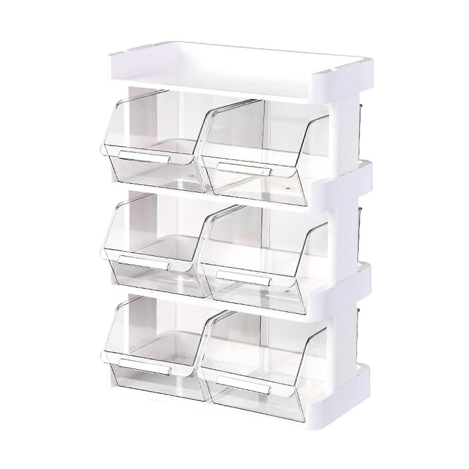 Tea Bag Organizer, Stackable Multi-Layer Storage Box, Durable Transparent Plastic Desk Holder for Office and Kitchen