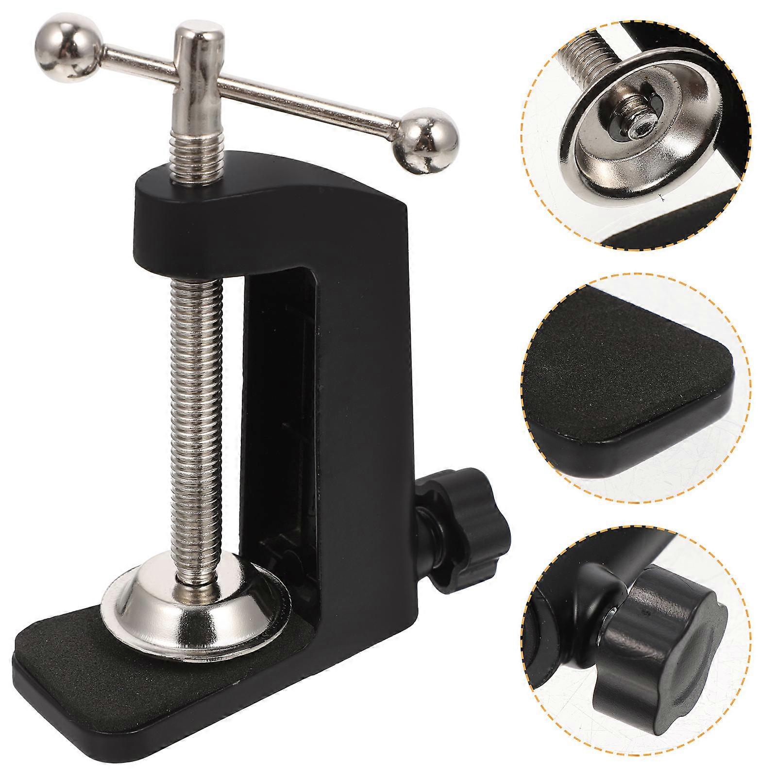 Thickened Metal Table Clamp with Non Slip Base – Universal Desktop Holder for Lamps and Accessories, Round Buckle Design for Home, Dorm, and Office