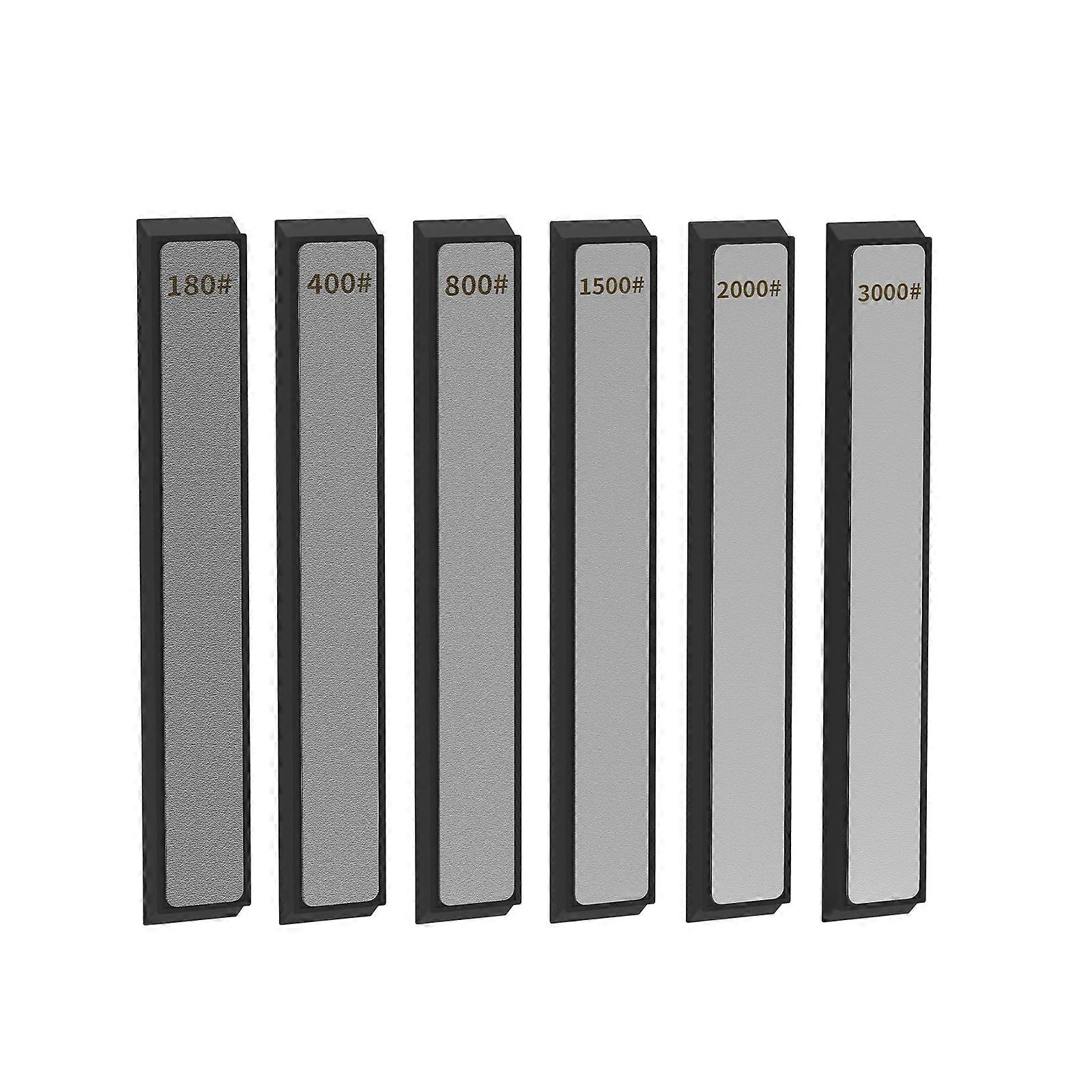 Cutter Sharpening Stone with Nonslip Base, 180/400/800/1500/2000/3000 Grit Premium Whetstone,Cutter Sharpener for Kitchen