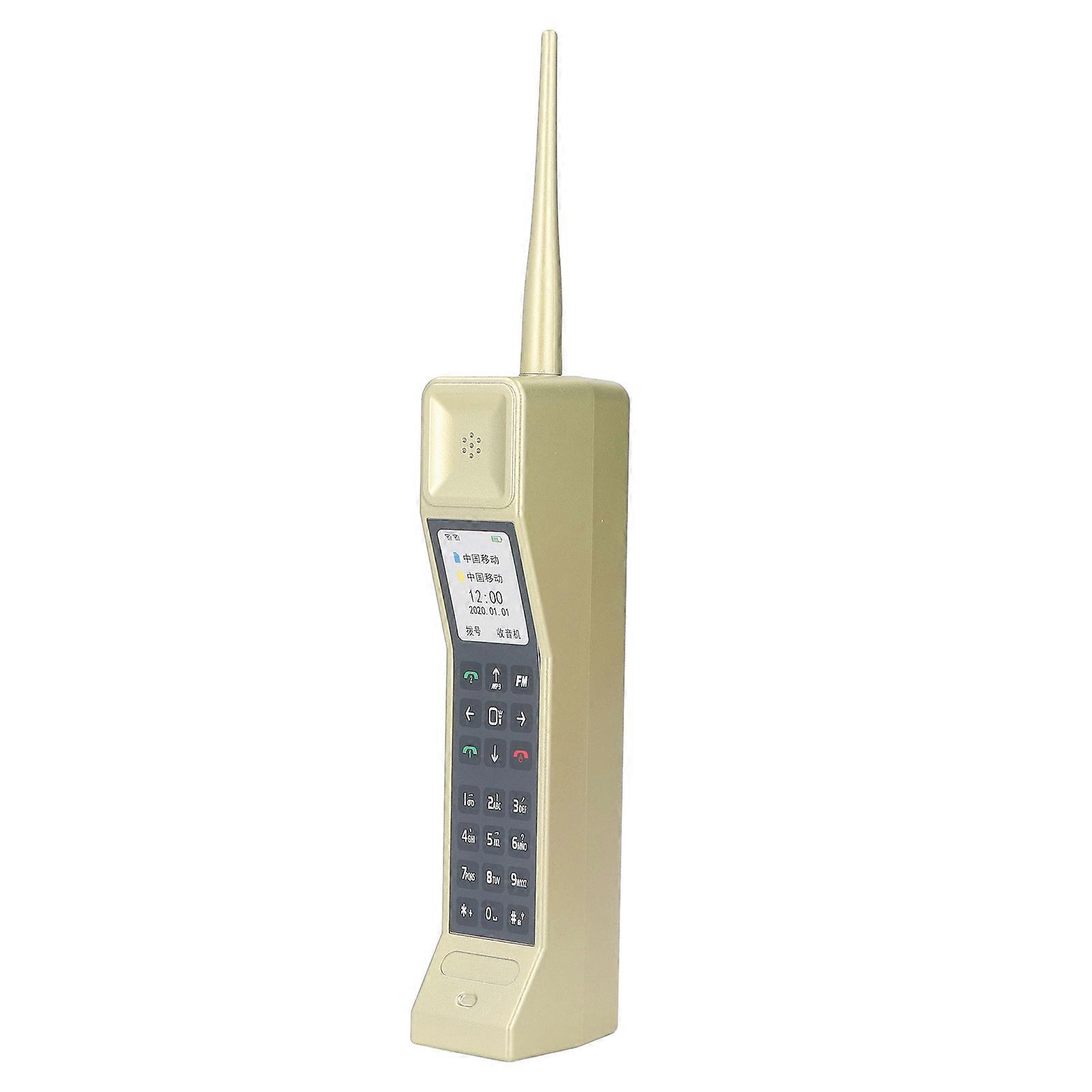 Brick Mobile Phone Ornament, Simulation Photographic Prop, Vintage 80s 90s Brick Mobile Phone Model, Golden
