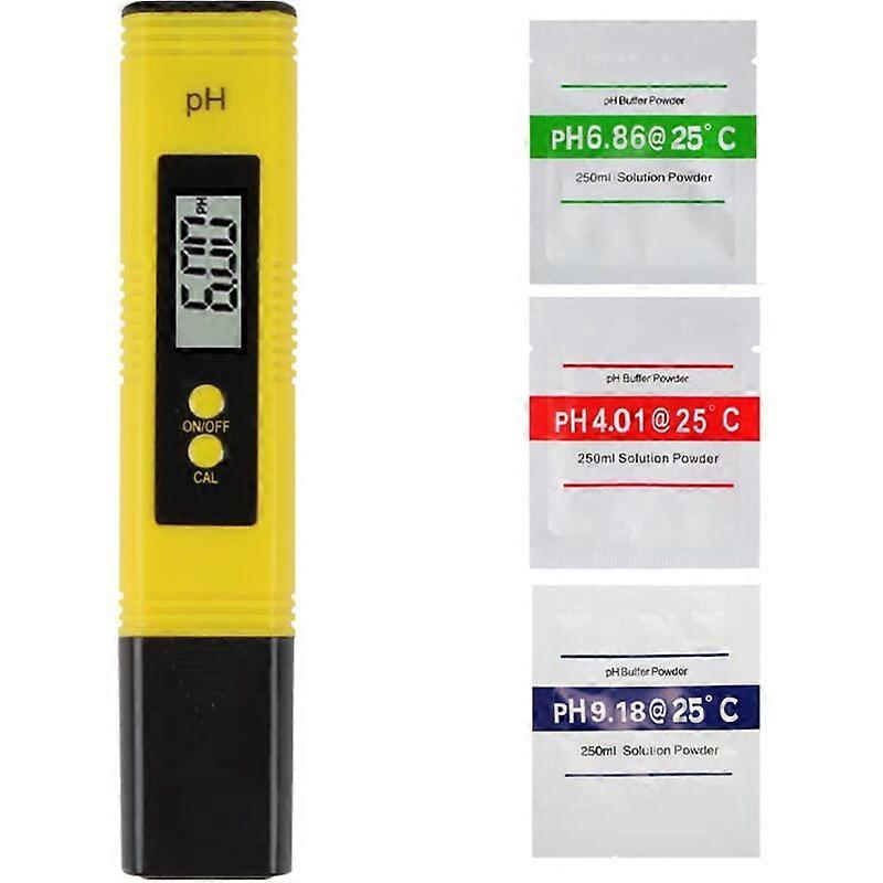 Electronic Ph Meter Tester Ph Meter, with LCD Display, Ph Tester Range 0.00-14.00 Ph