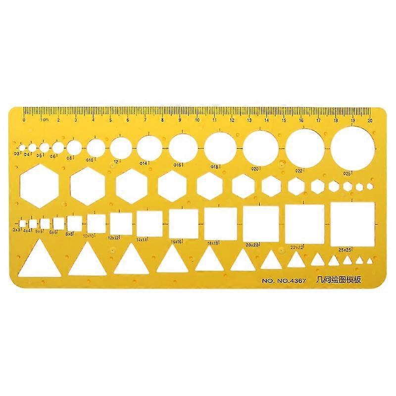 K Resin Geometric Template Ruler Set - Circles Squares Triangles Stencil