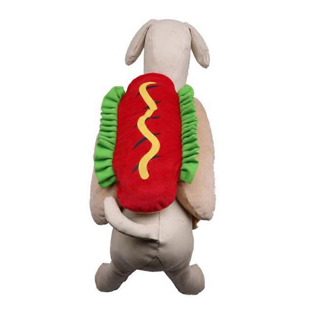 Pet Cosplay Clothes Hot Dog Design Dog Clothes Halloween Pet Clothing S Polyester 1Set