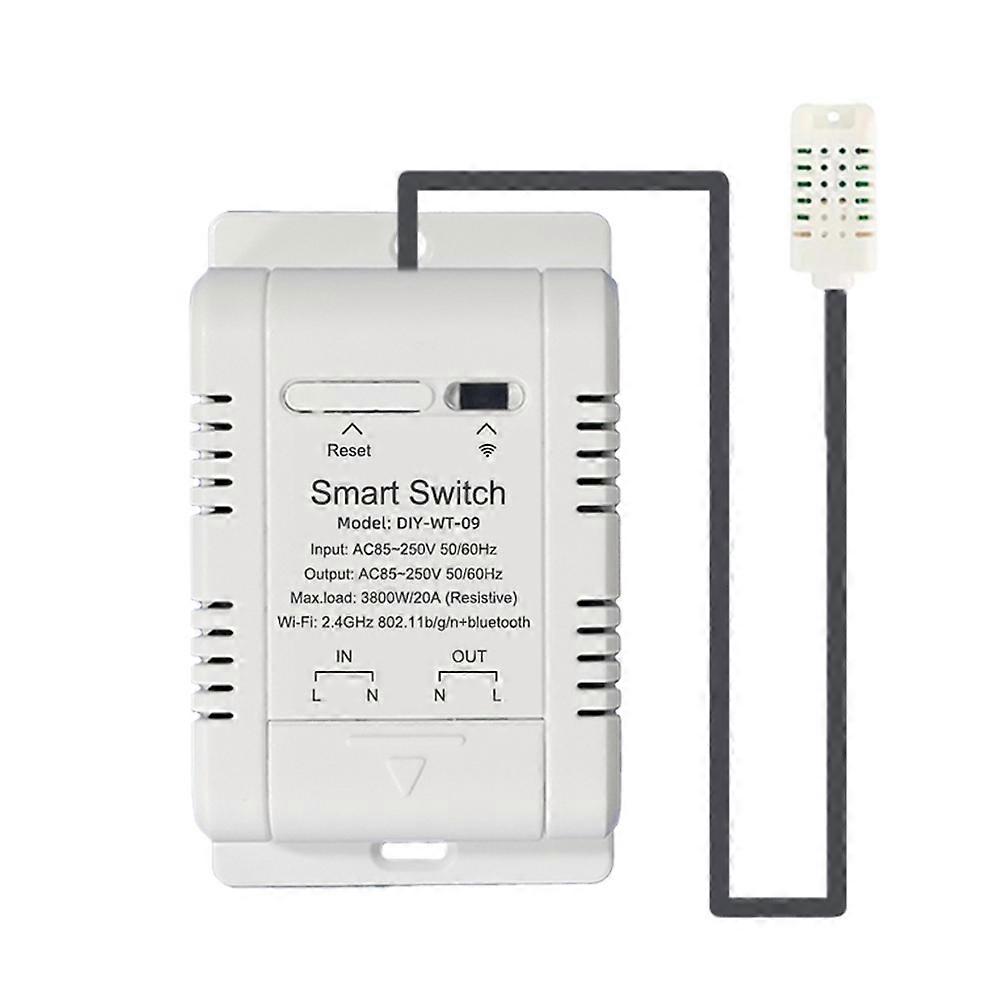 WiFi Temperature Switch with 1m Sensor, 20A, 93x55x31mm, ABS
