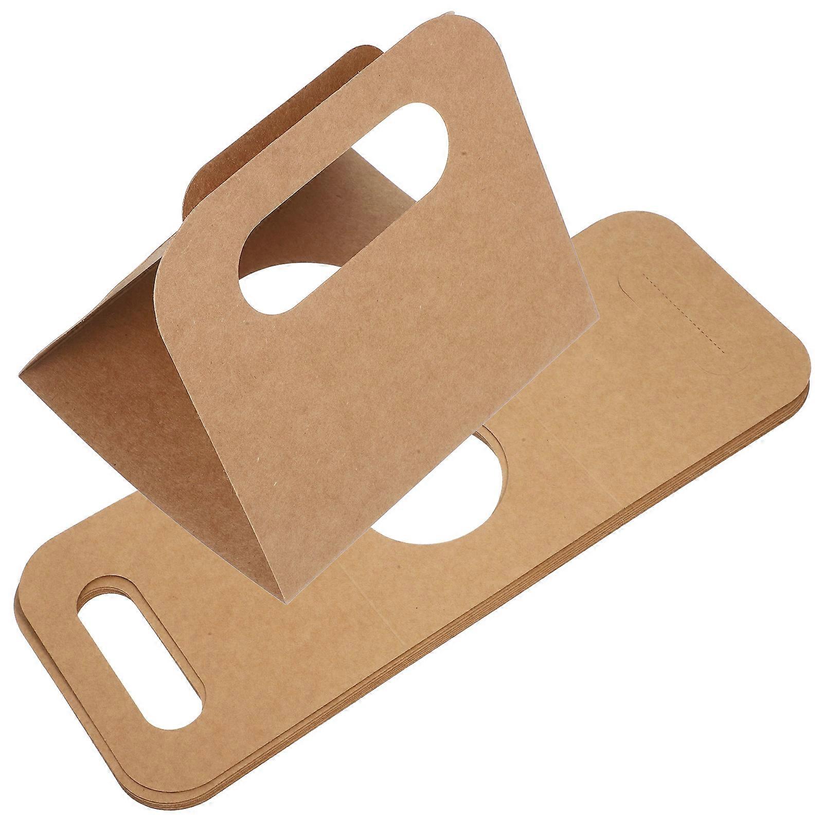 10pcs Portable Lightweight Drink Carrier with Handle for Hot/Cold Beverages – Universal Cup Holder for Milk Tea, Coffee, and Takeaway Services