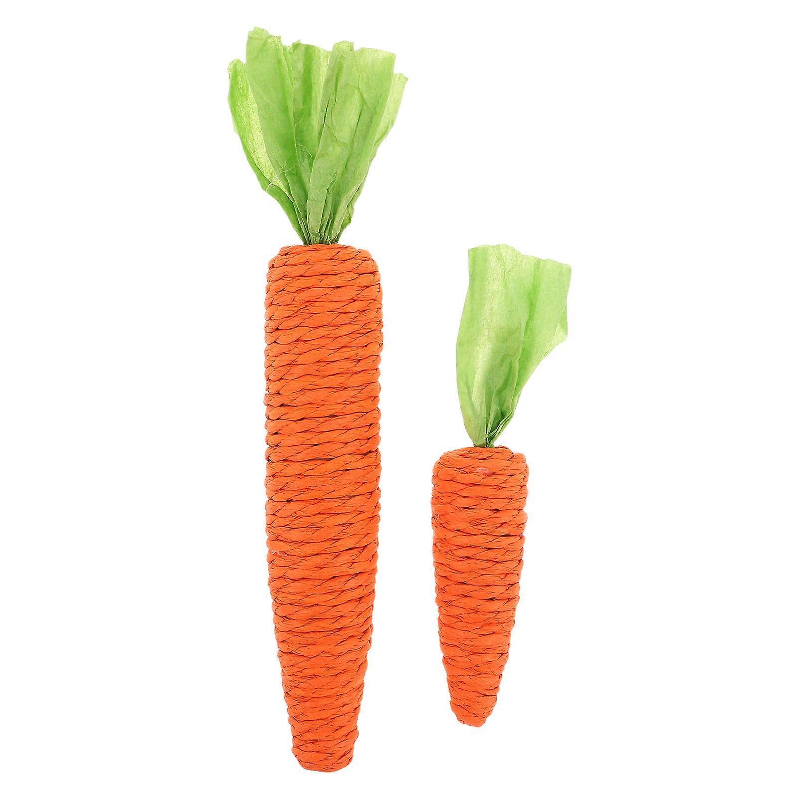 Interactive Kitten Teething Chew Toys – Cute Carrot Design for Dental Care, Indoor Play, and Travel Enrichment – 2pcs Cat Chew Playthings