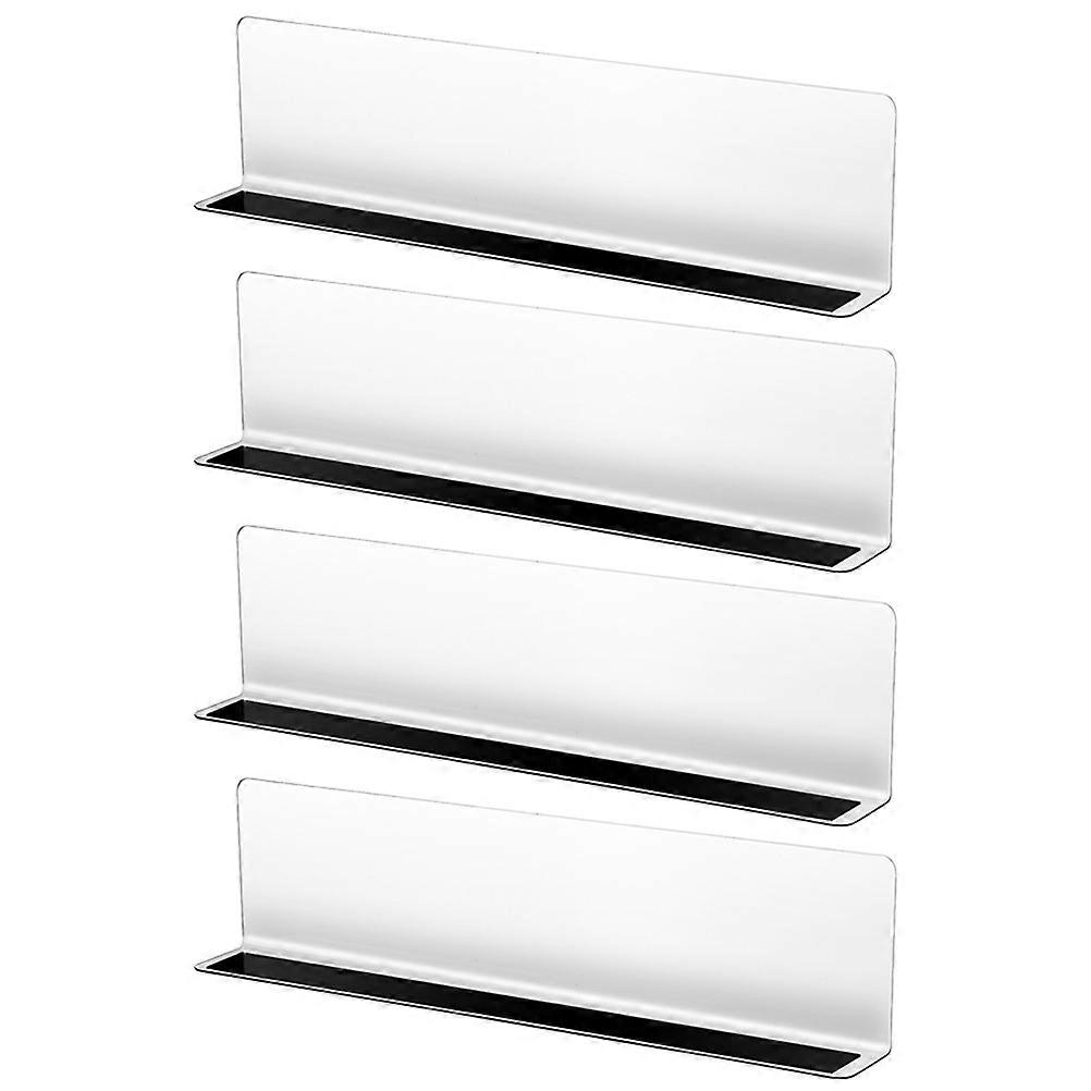 Multifunctional Transparent Dividers For Cabinets L Shape Magnetic Stability Space Saving Business Owners 4Pcs