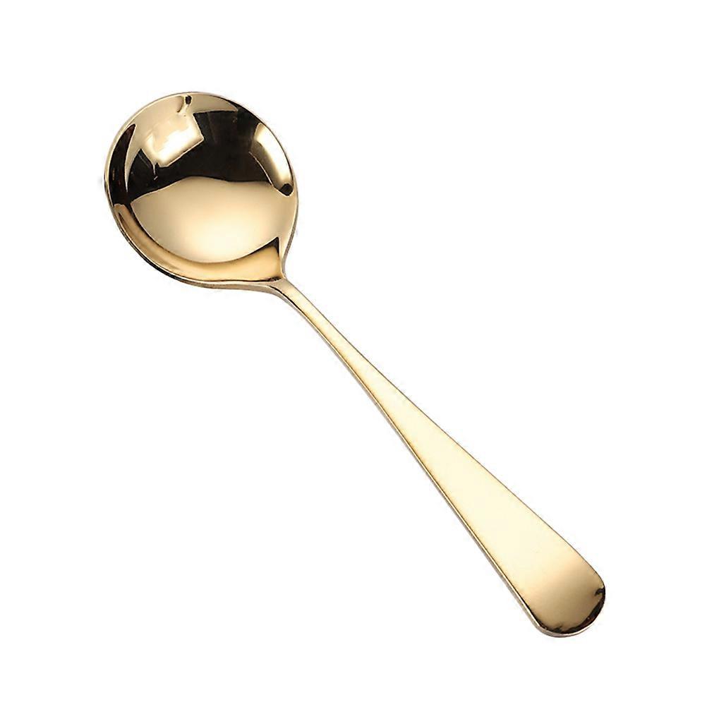 Hotel Spoon Ανοξείδωτο Επιδόρπιο Κουτάλι Σερβιρίσματος Μοντέρνου Σχεδιασμού Golden 3Τμχ