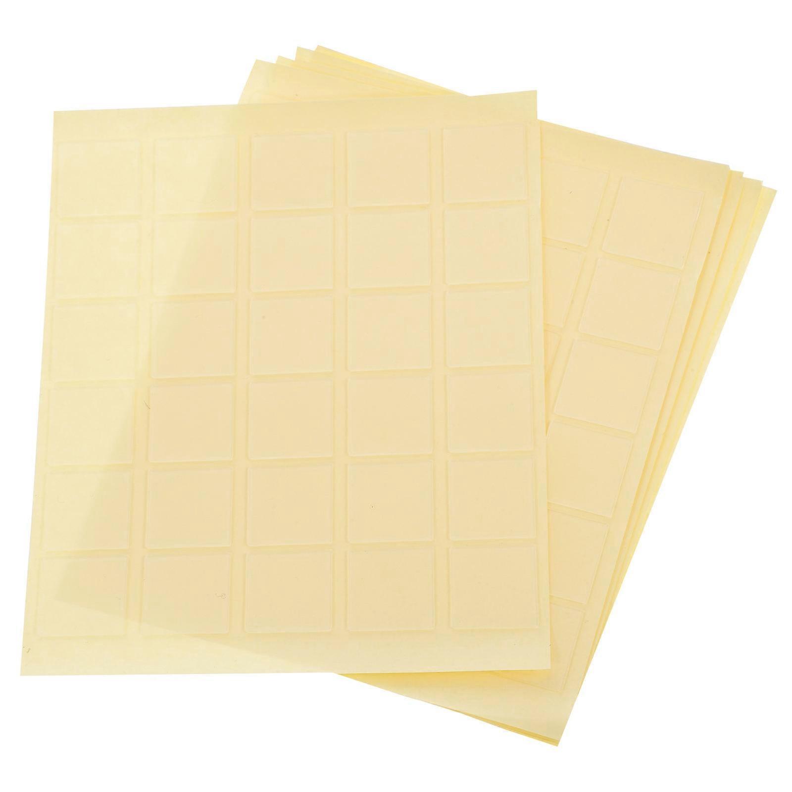 Square Stickers Clear Adhesive Sticker Double-Sided Sticker No Trace Removal Strong Stickiness 15mm x 15mm 150Pcs