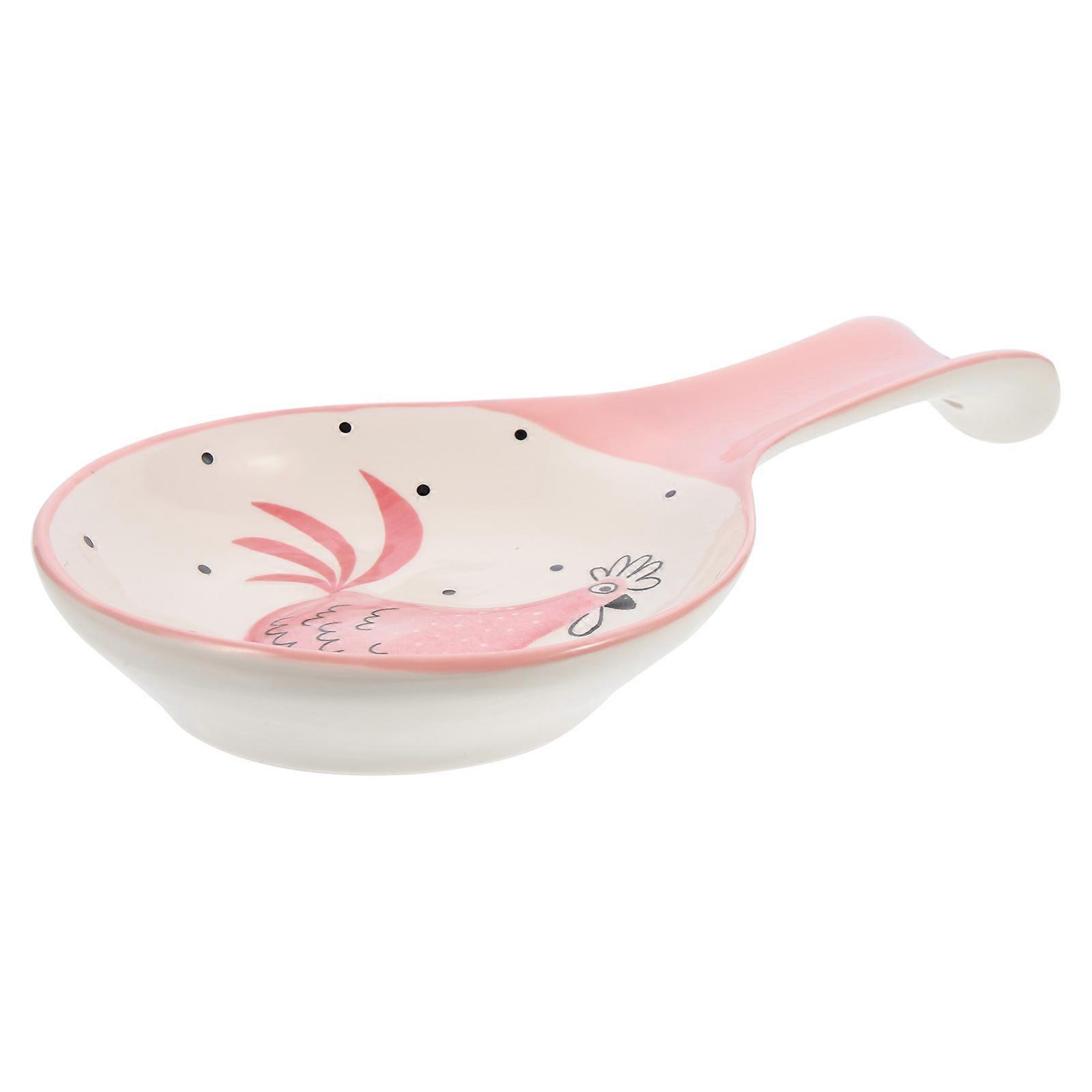 Dining Table Decorative Spoon Rest Ceramic 24X12X3CM Stand Up Reusable For Kitchen 1Pcs