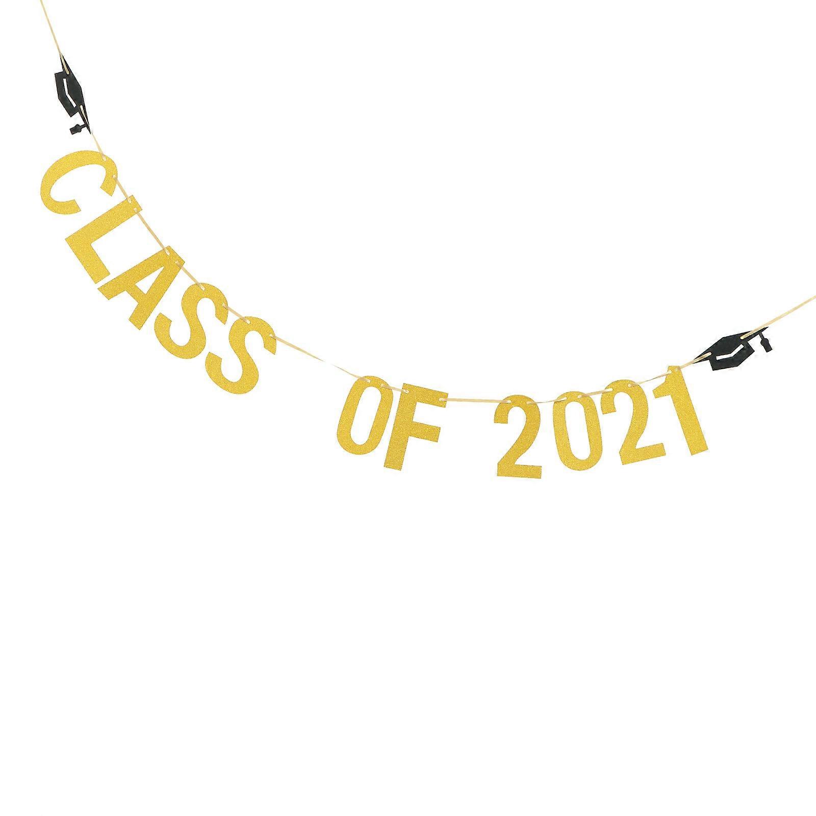 College Graduation Banner Class of 2021 Photo Backdrop Graduation Season Party Hosts Table Decoration 1Pcs