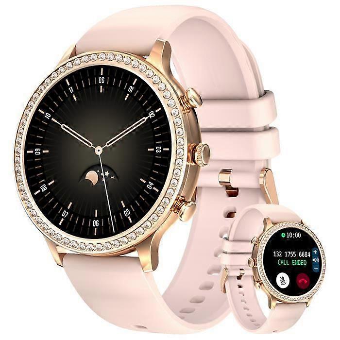 Smart Watch Chronus Women Men Smart Watch with IP68 Waterproof Sport Touch OLED Performance Tracking for Android iOS-Rose