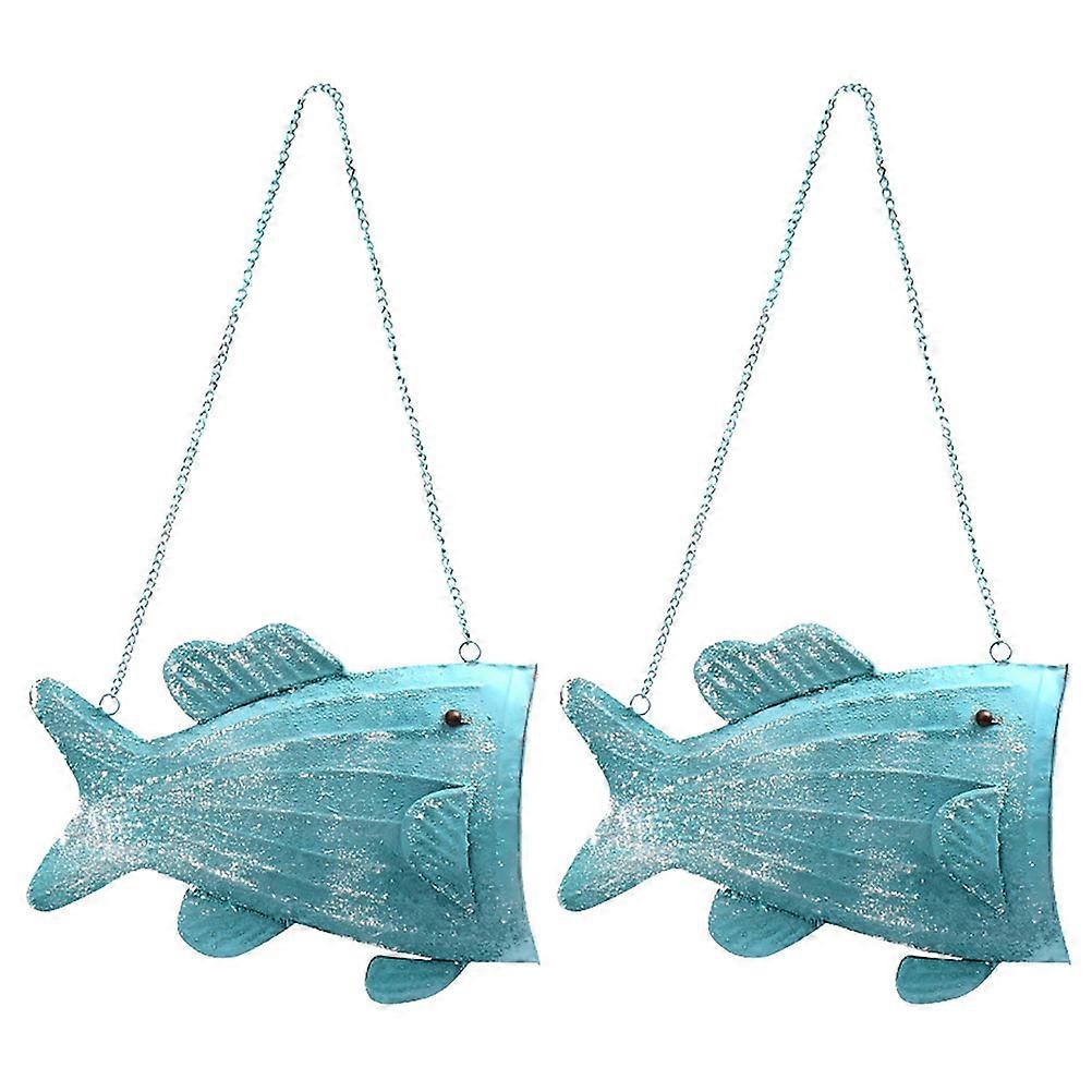 2pcs Iron Fish Wall Hanging Flower Basket Elegant Flowerpot Rack for Decor – Stylish Fish Shaped Design for Dried Flowers and Floral Arrangements