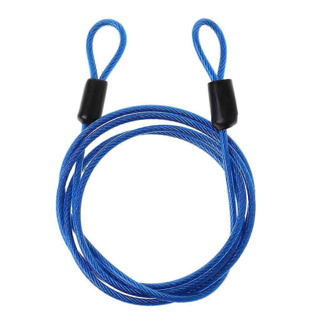 castle made of steel wire, 1 m loop, protection for bicycle blue