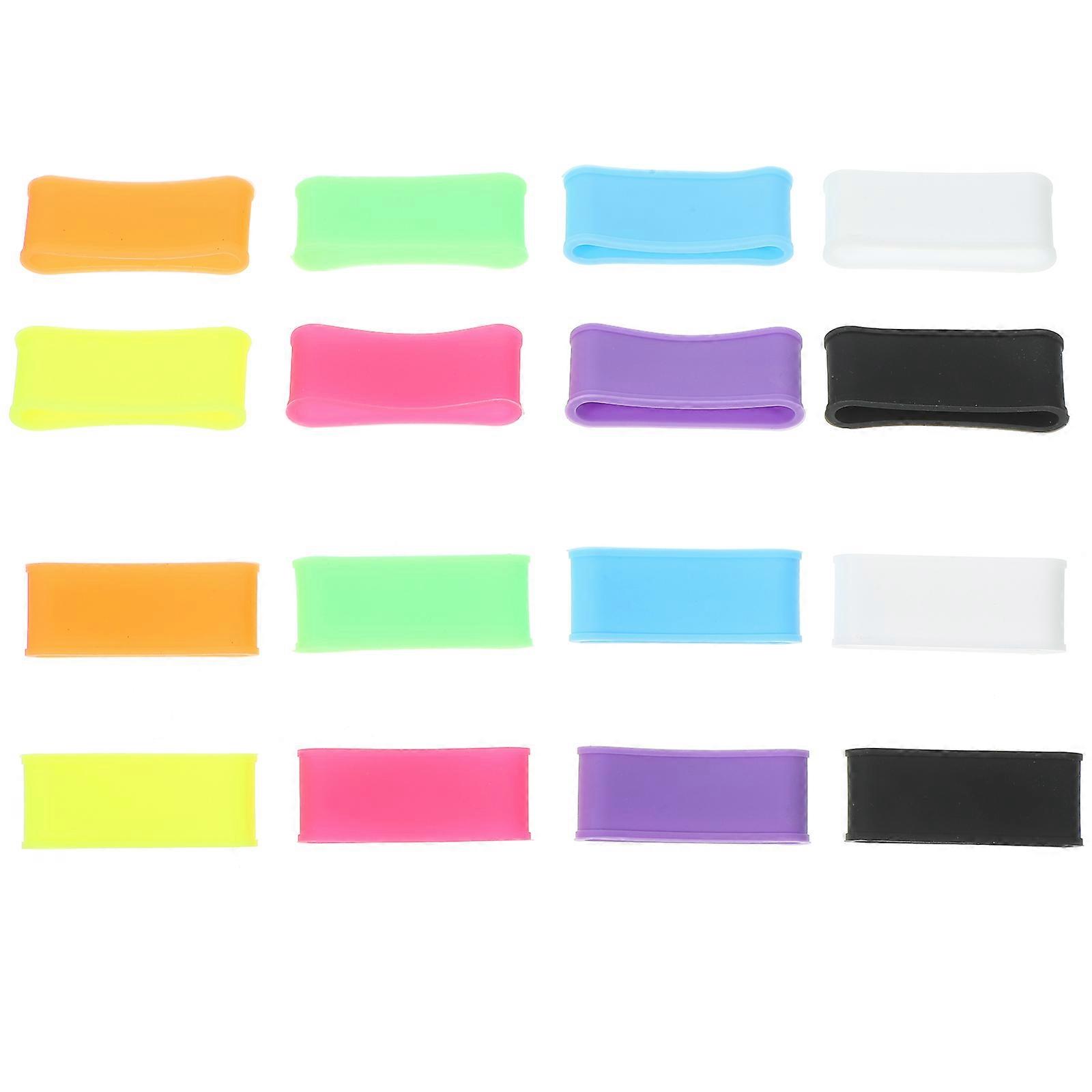 Badminton Racket Grips Tennis Overgrips Rings Prolong Racket Life Multi Colored 16Pcs